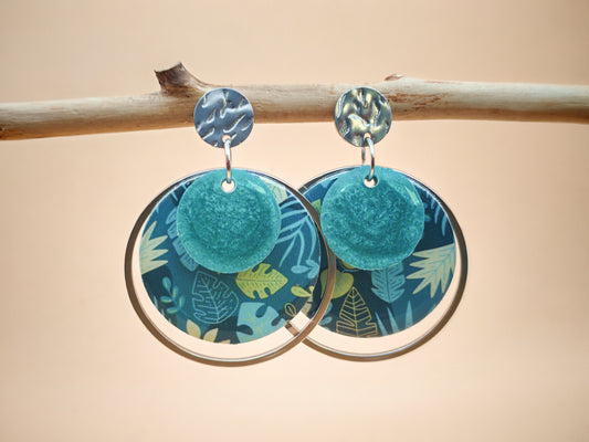 Boucles d’oreilles – Jungle émeraude