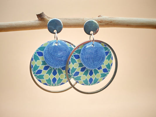 Boucles d’oreilles – Éclats lagon