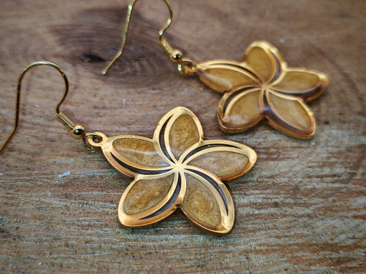 Boucles d’oreilles – Fleur solaire en éclat doré