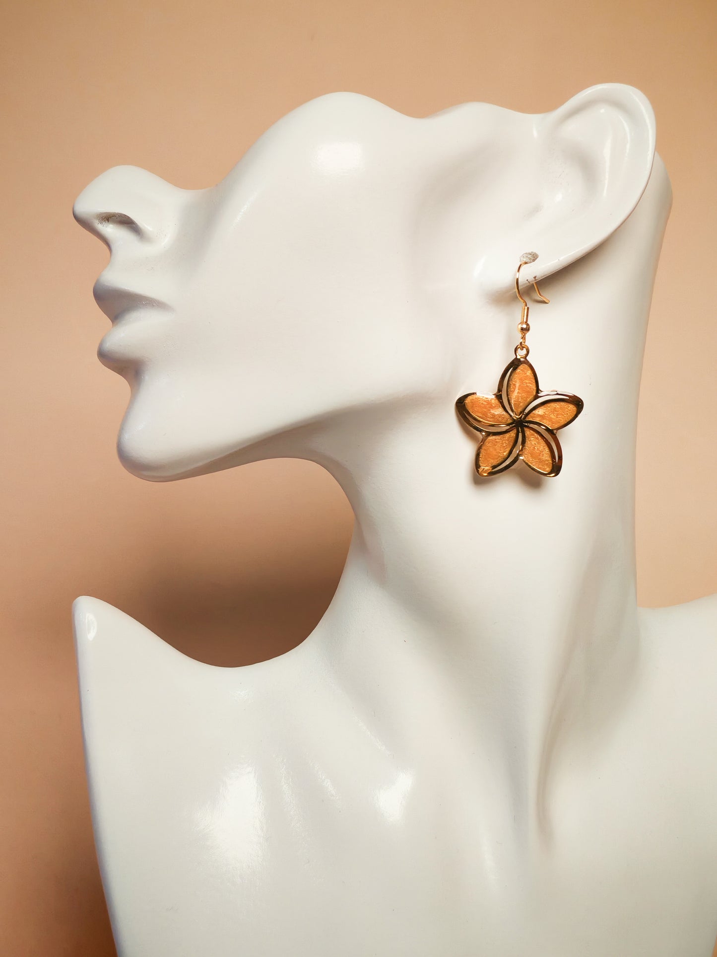 Boucles d’oreilles – Fleur solaire en éclat doré