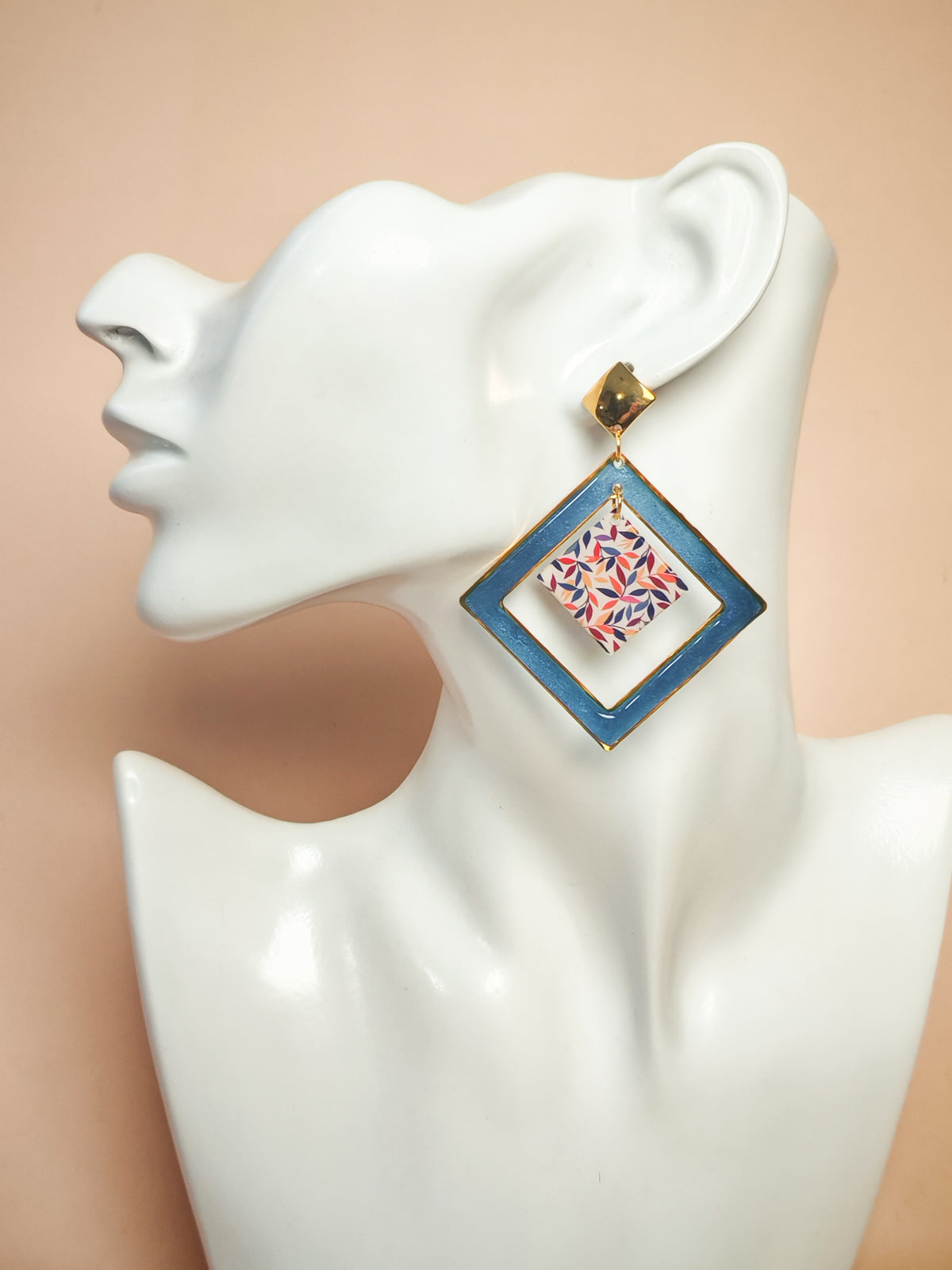Boucles d’oreilles – Feuilles d’Aquarelle