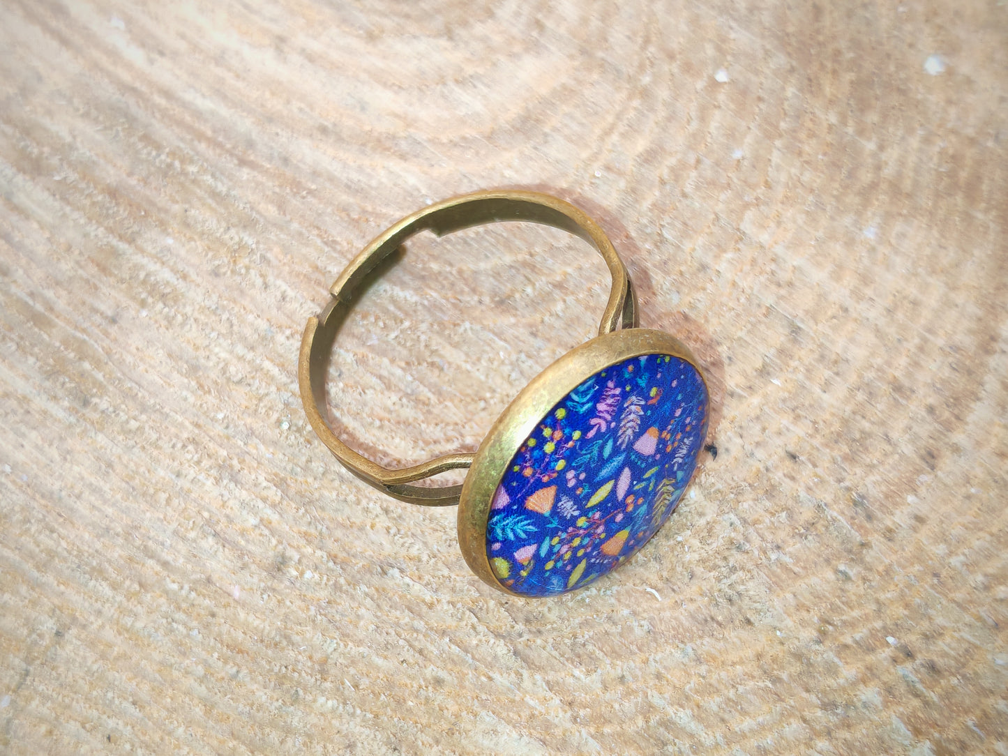Ensemble barrettes & bague – Nuit florale