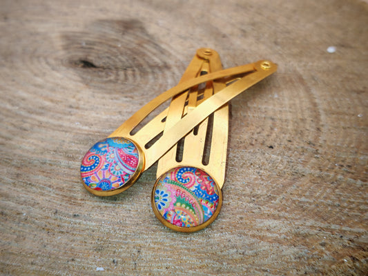 Duo de barrettes – Cachemire éclatant