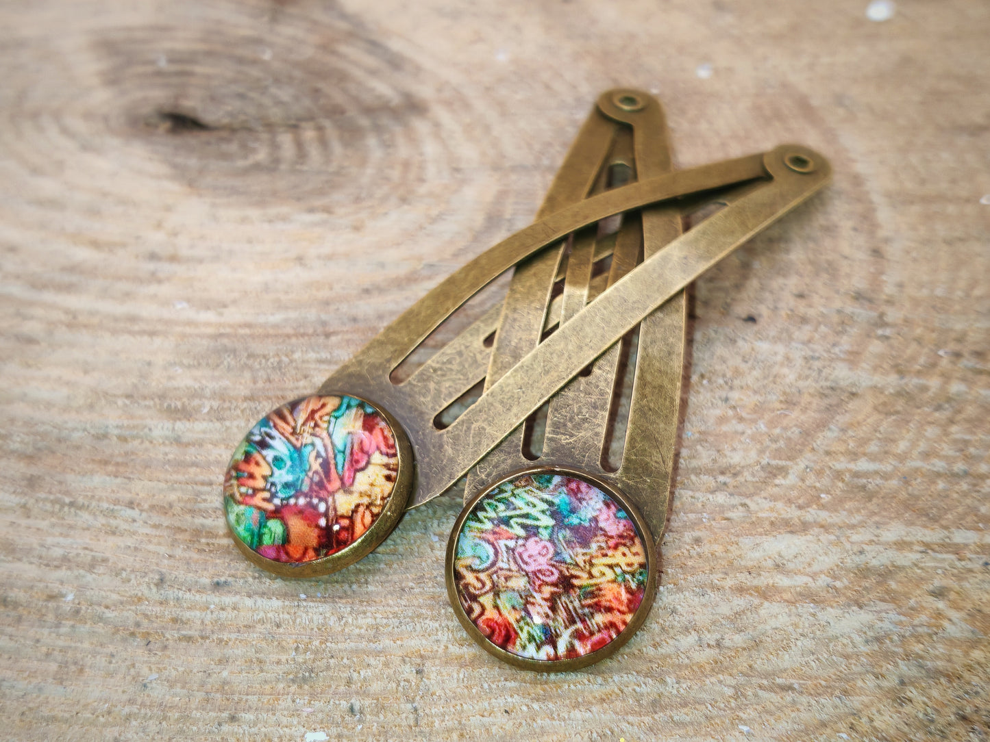 Duo de barrettes – Graffitis colorés