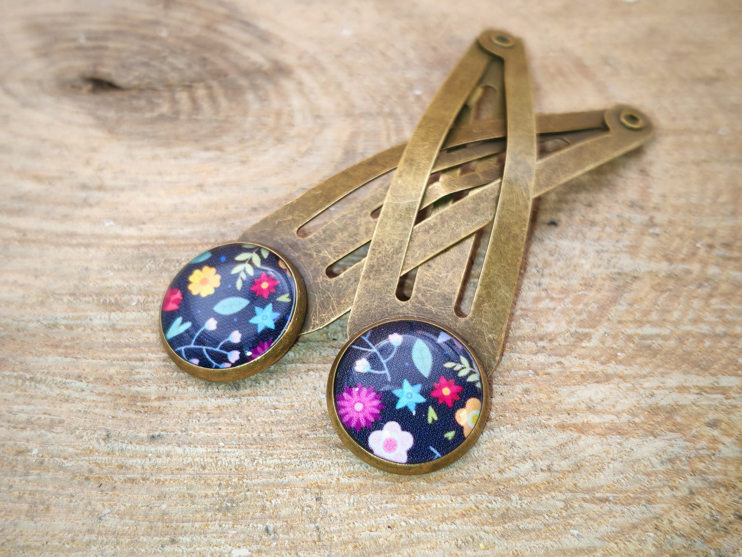 Ensemble barrettes & bague – Jardin de Minuit