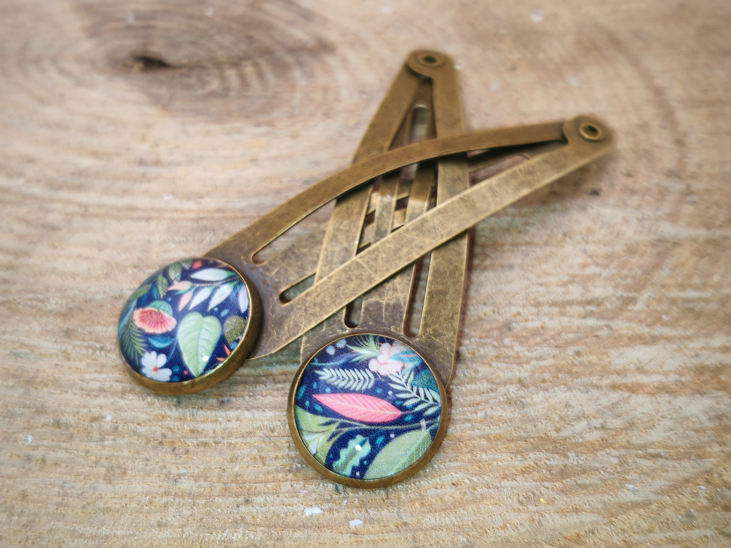 Duo de barrettes – Jardin tropical nocturne