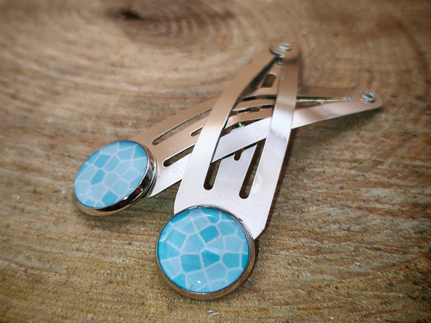 Duo de barrettes – Géométrie givrée