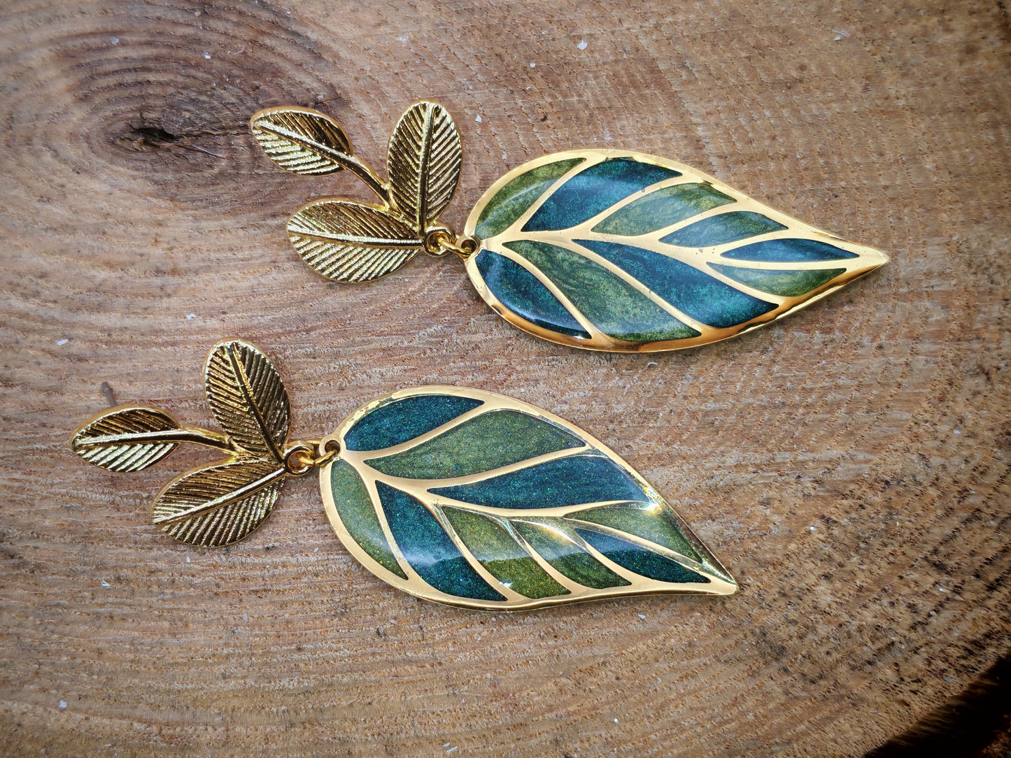 Boucles d'oreilles – Feuilles de forêt enchantée