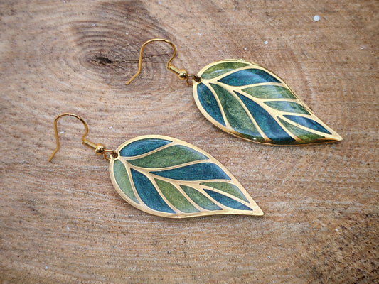 Boucles d'oreilles – Feuilles de forêt enchantée