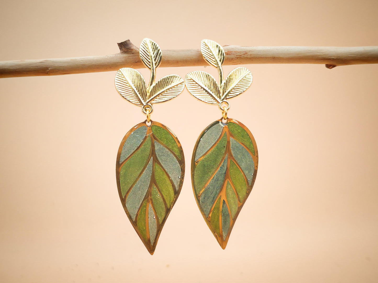Boucles d'oreilles – Feuilles de forêt enchantée