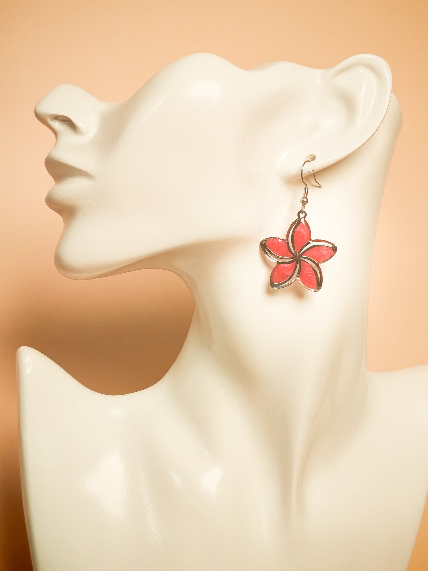 Boucles d’oreilles – Framboise en fleurs