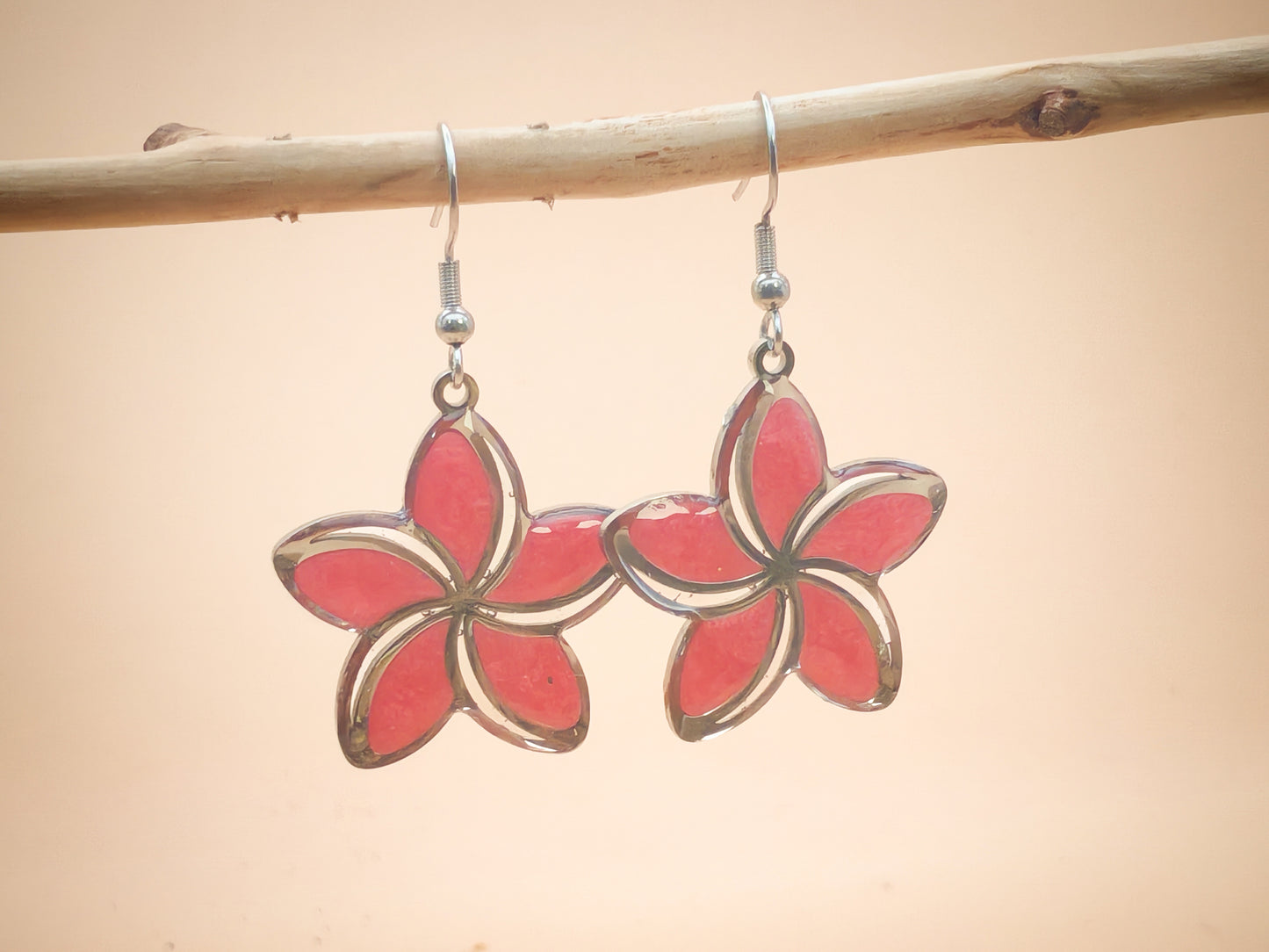 Boucles d’oreilles – Framboise en fleurs