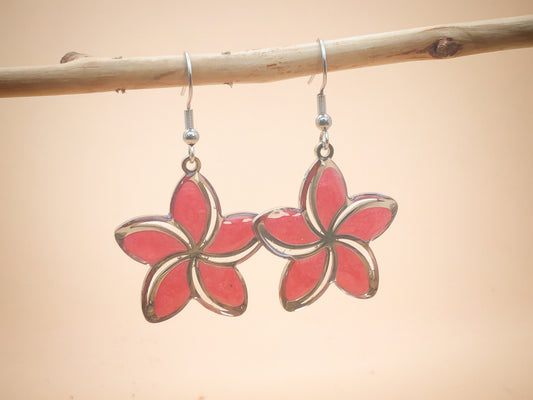 Boucles d’oreilles – Framboise en fleurs