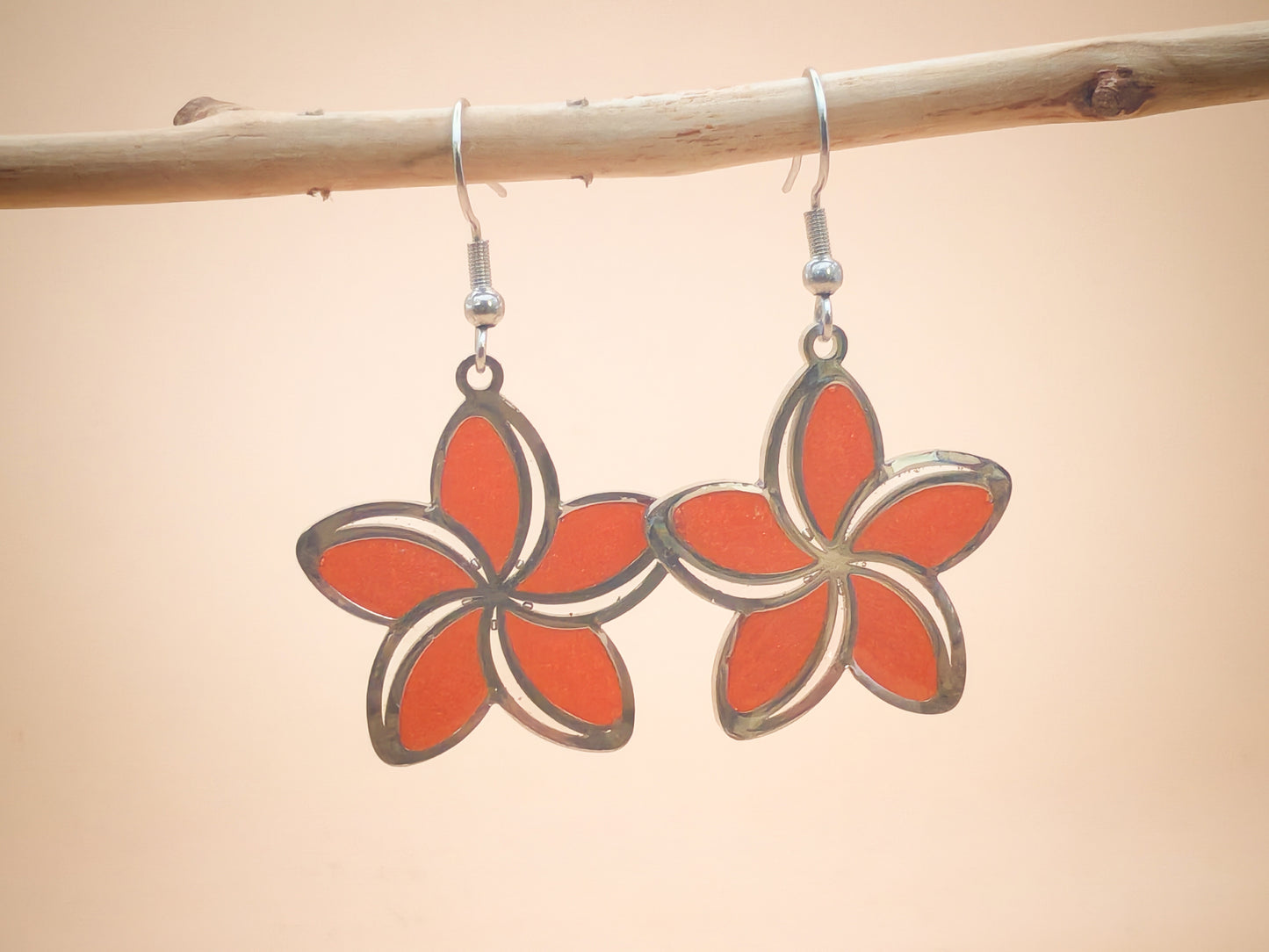 Boucles d’oreilles – Ambre cuivré