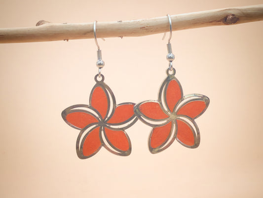 Boucles d’oreilles – Ambre cuivré