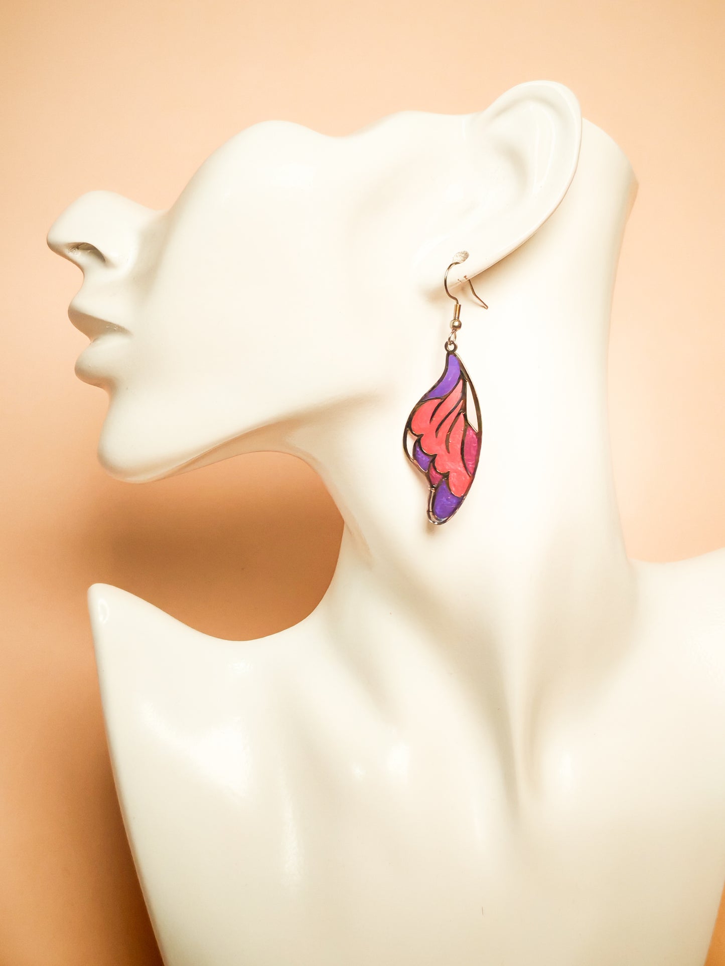 Boucles d’oreilles – Ailes de Pivoine