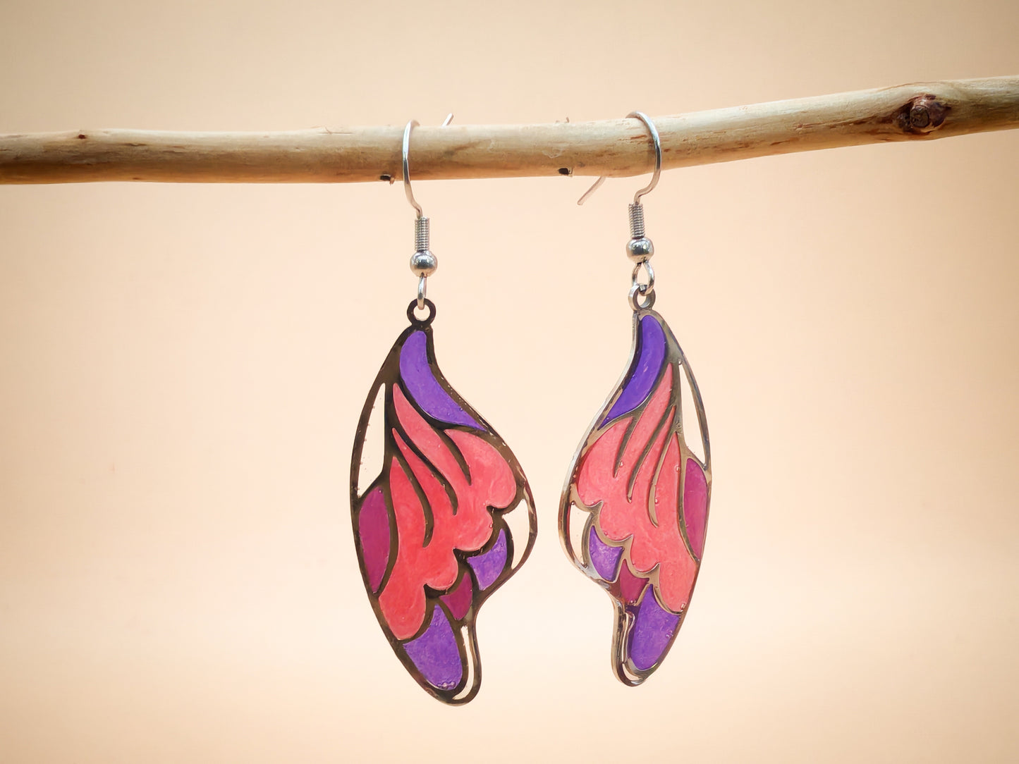 Boucles d’oreilles – Ailes de Pivoine