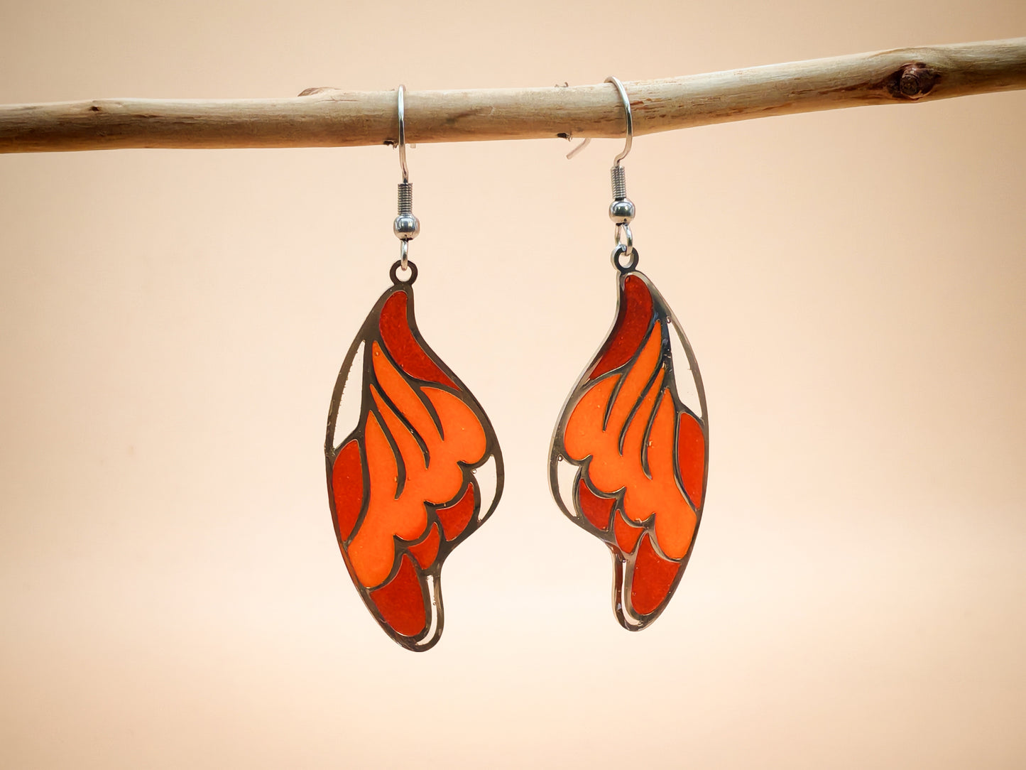 Boucles d’oreilles – Feuilles d’Ambre