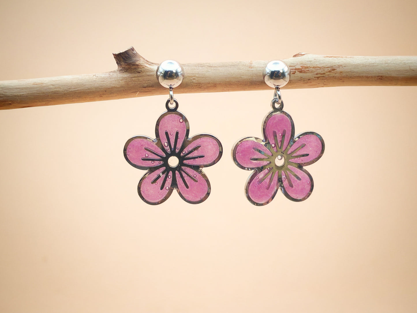 Boucles d'oreilles – Fleurs de velours
