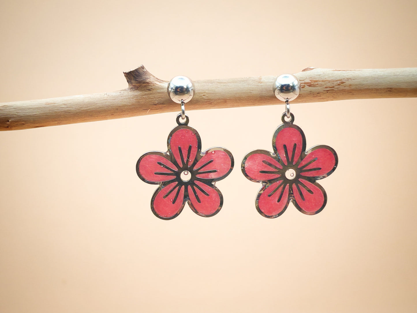 Boucles d'oreilles – Fleurs de velours