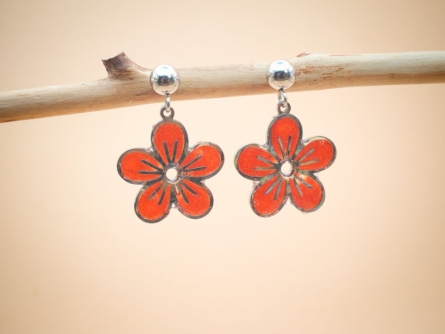 Boucles d'oreilles – Fleurs de velours