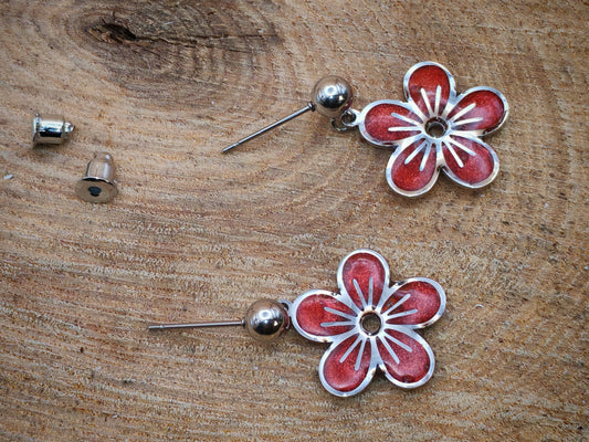 Boucles d'oreilles – Fleurs de velours