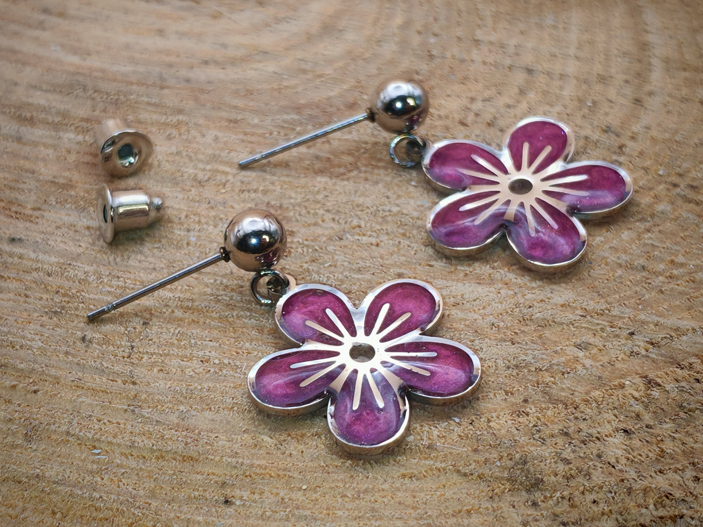 Boucles d'oreilles – Fleurs de velours