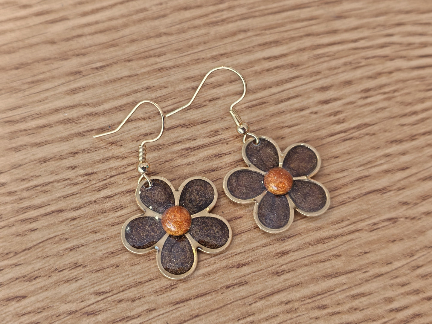 Boucles d’oreilles – Fleurs pigmentées
