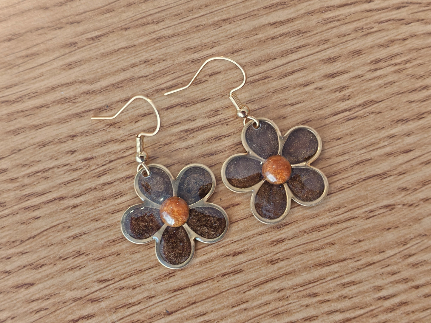 Boucles d’oreilles – Fleurs pigmentées