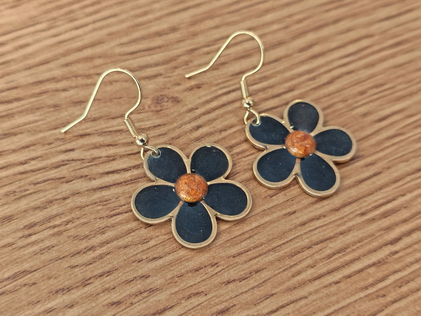 Boucles d’oreilles – Fleurs pigmentées