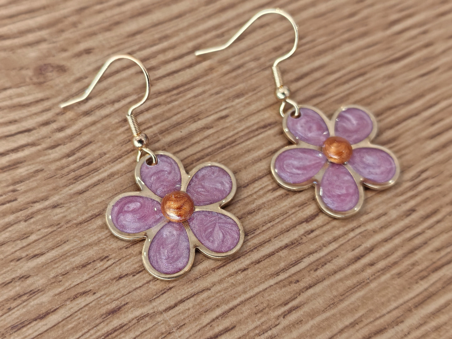 Boucles d’oreilles – Fleurs pigmentées