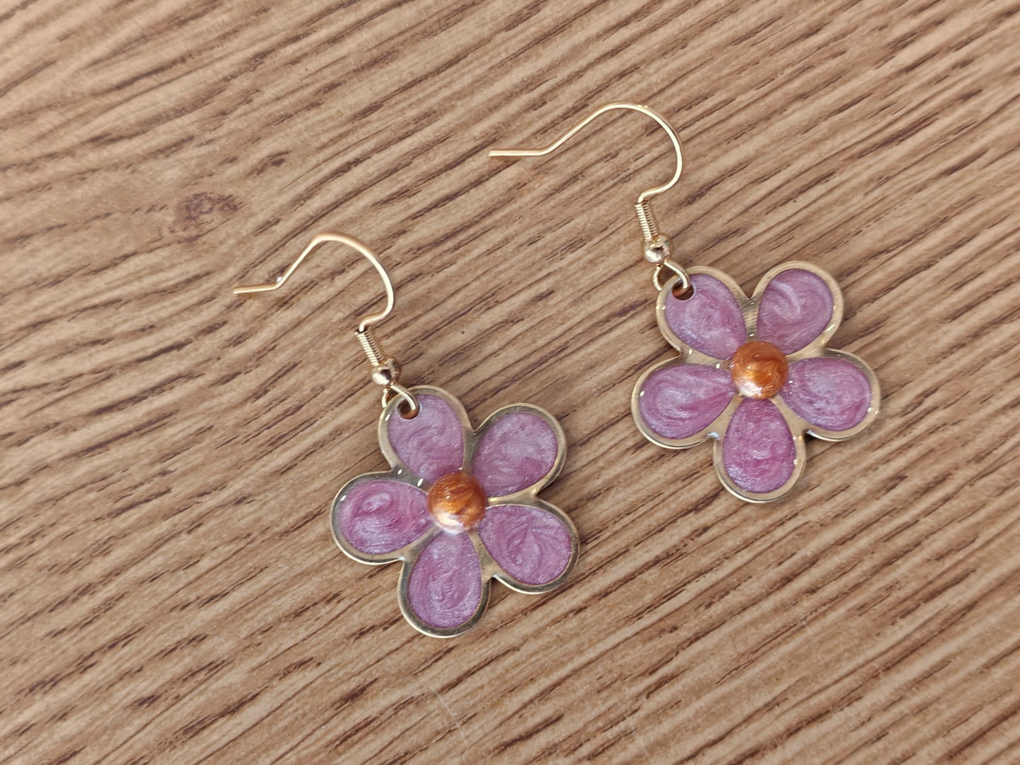 Boucles d’oreilles – Fleurs pigmentées