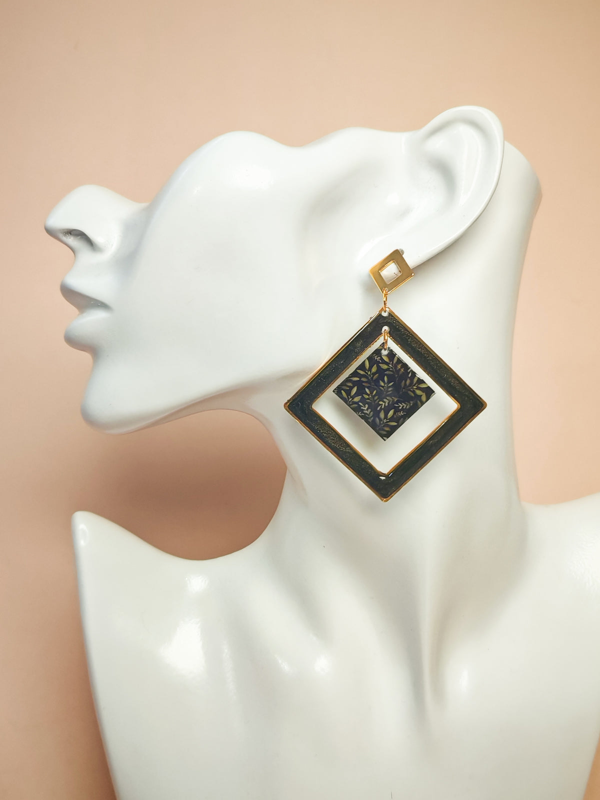 Boucles d’oreilles – Feuillage Nocturne