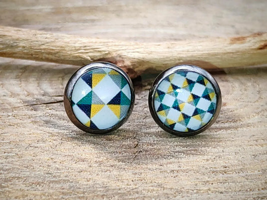 Clous cabochon de 8 mm – Géométrie colorée